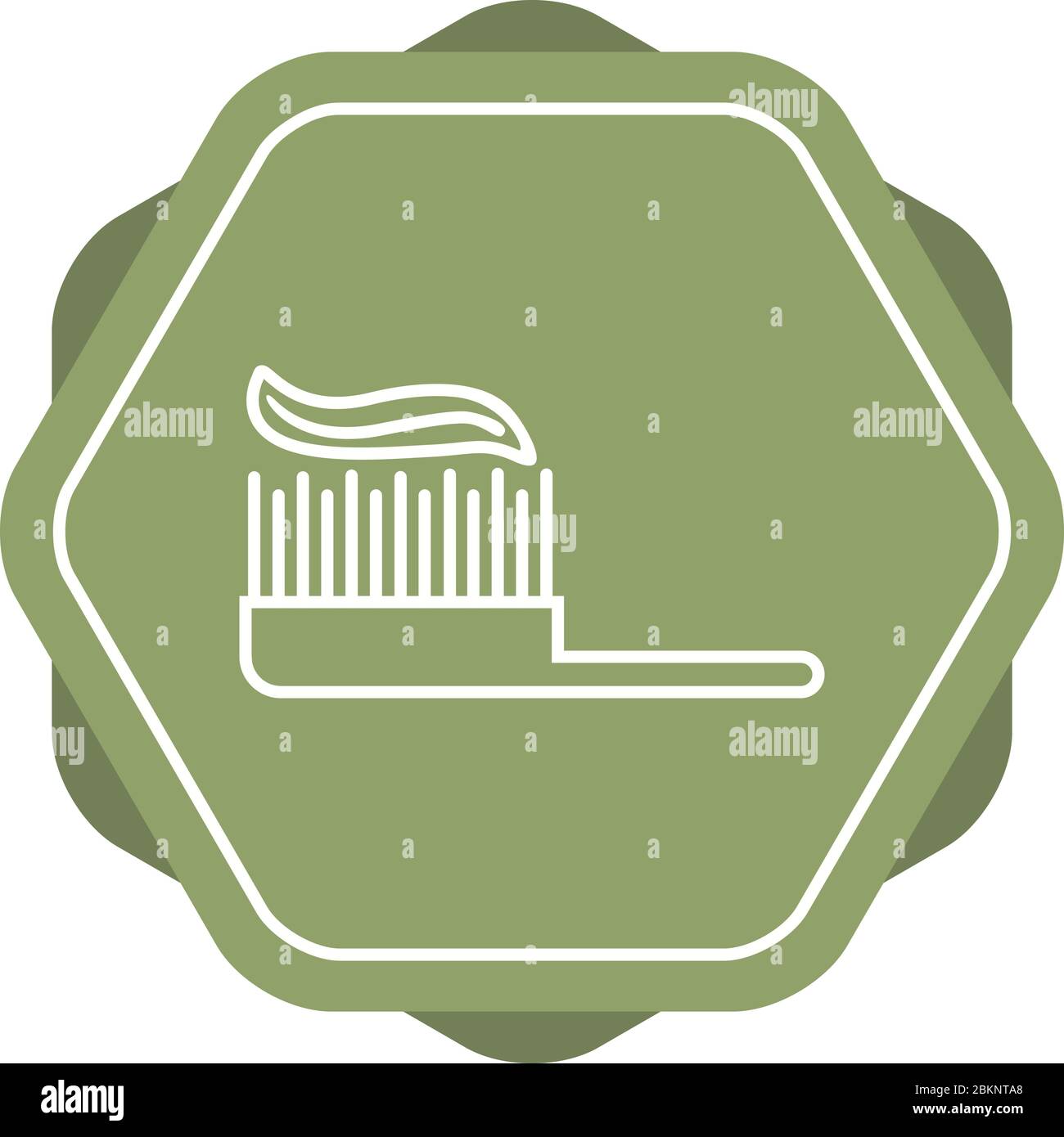 Toothpaste and brush line icon Stock Vector Image & Art - Alamy