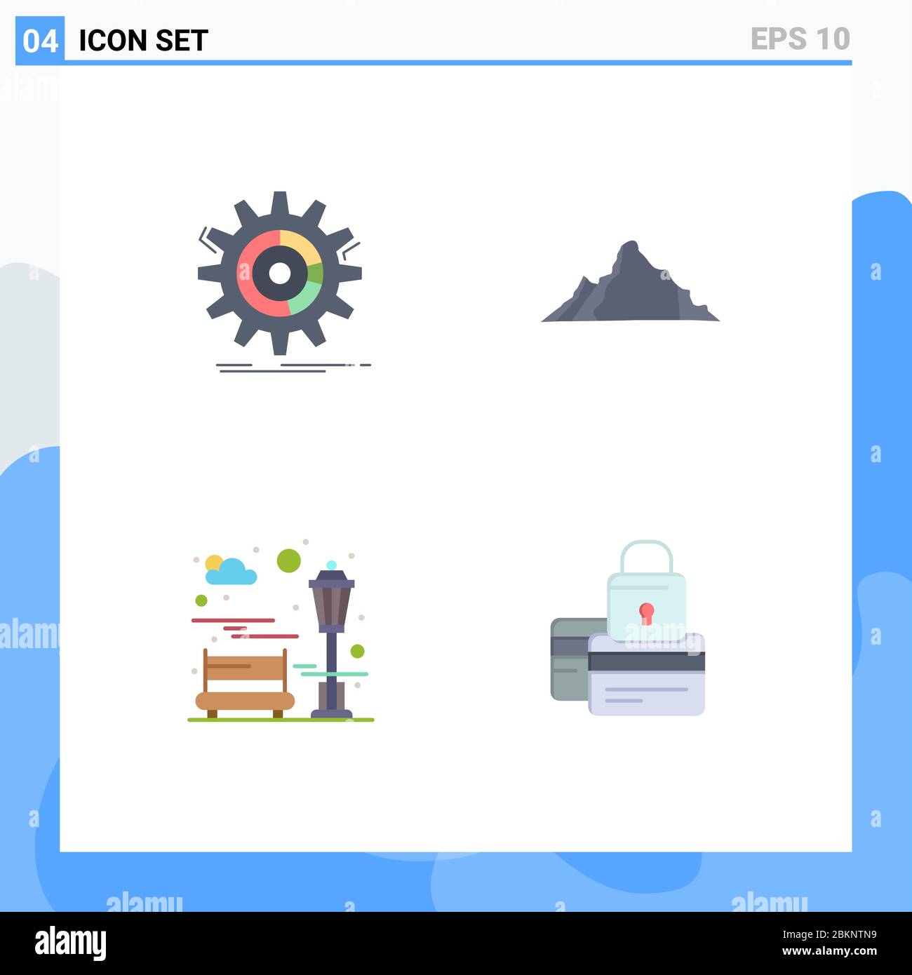 Mobile Interface Flat Icon Set Of 4 Pictograms Of Setting Scene Process Landscape City Editable Vector Design Elements Stock Vector Image Art Alamy