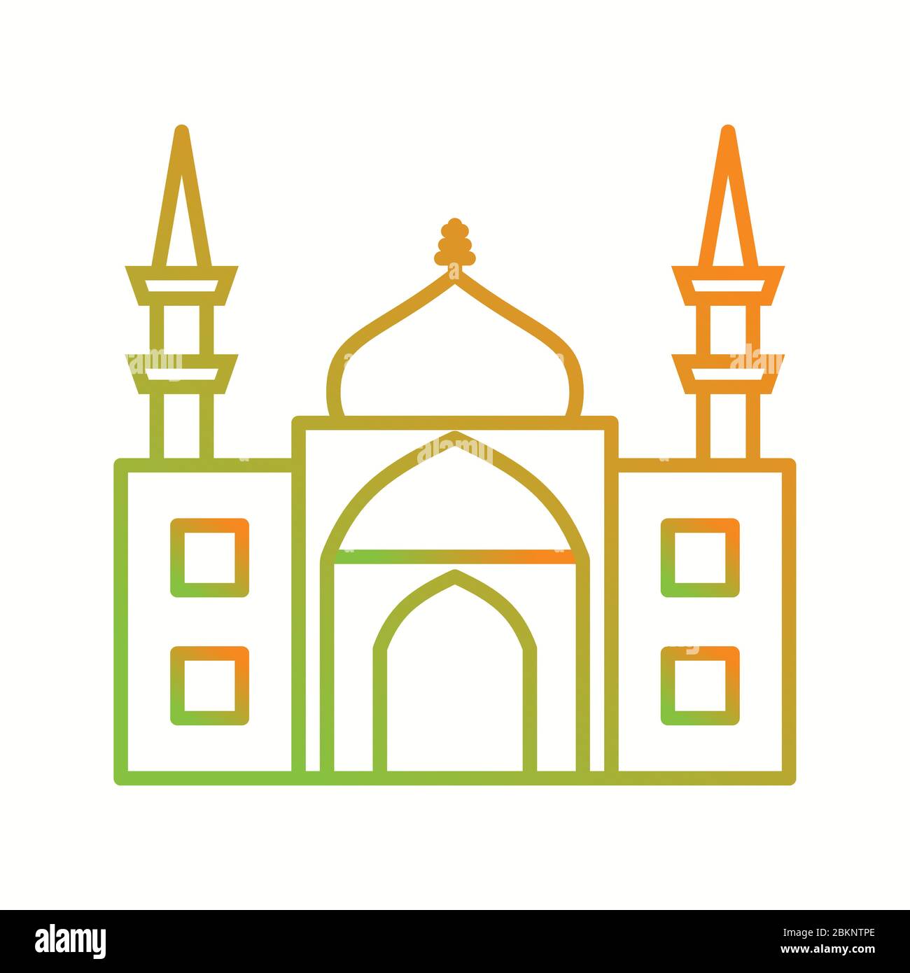 Beautiful mosque Vector line icon Stock Vector Image & Art - Alamy