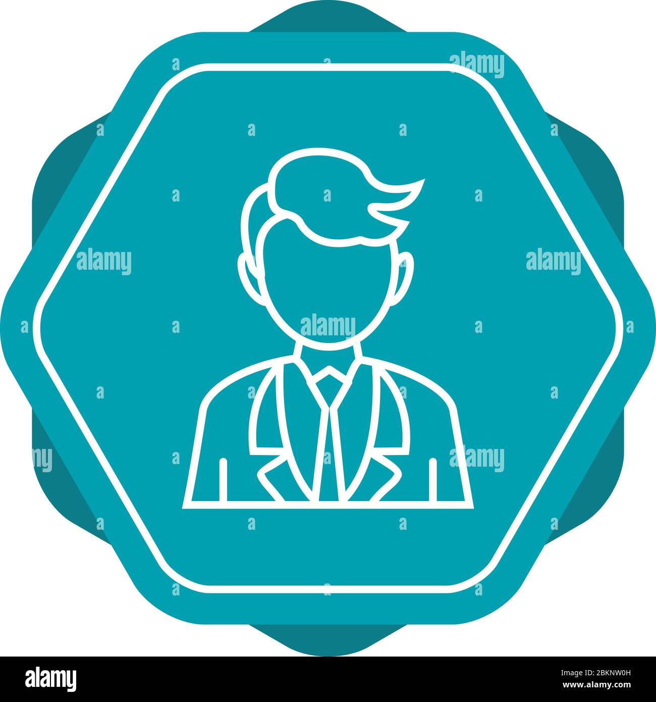 Beautiful Businessman vector line icon Stock Vector Image & Art - Alamy