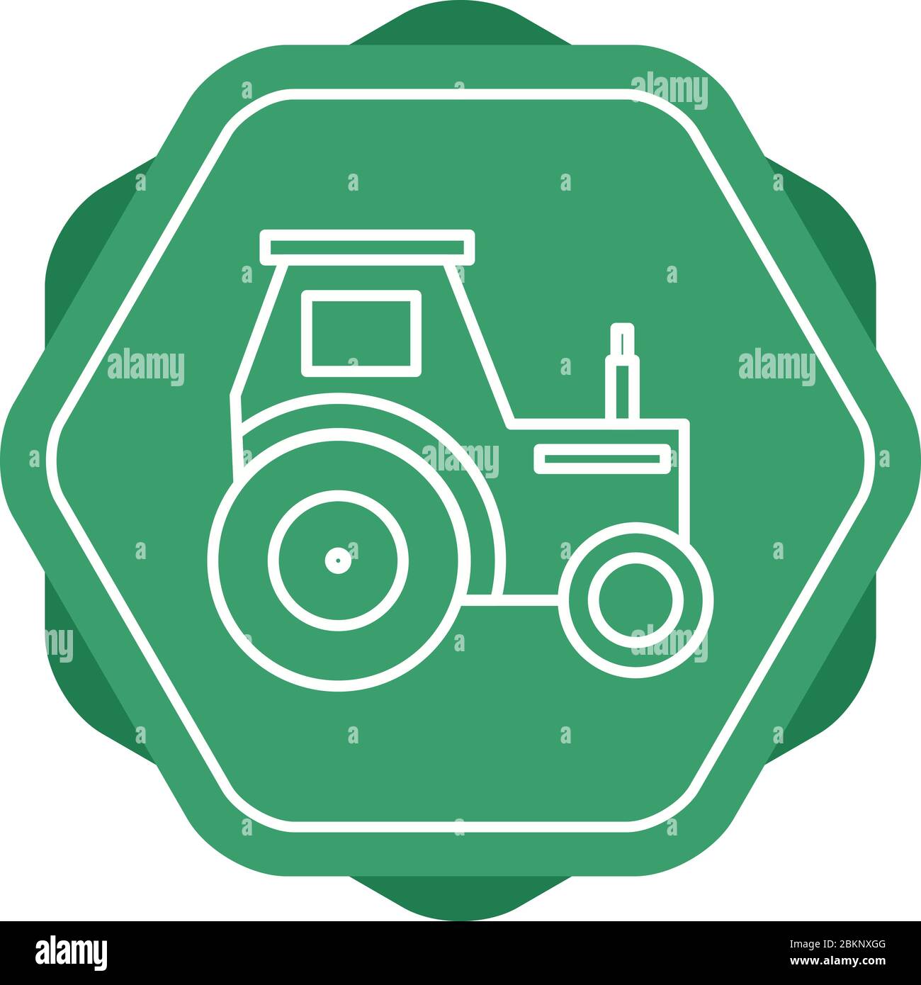 Beautiful Tractor Vector line icon Stock Vector Image & Art - Alamy