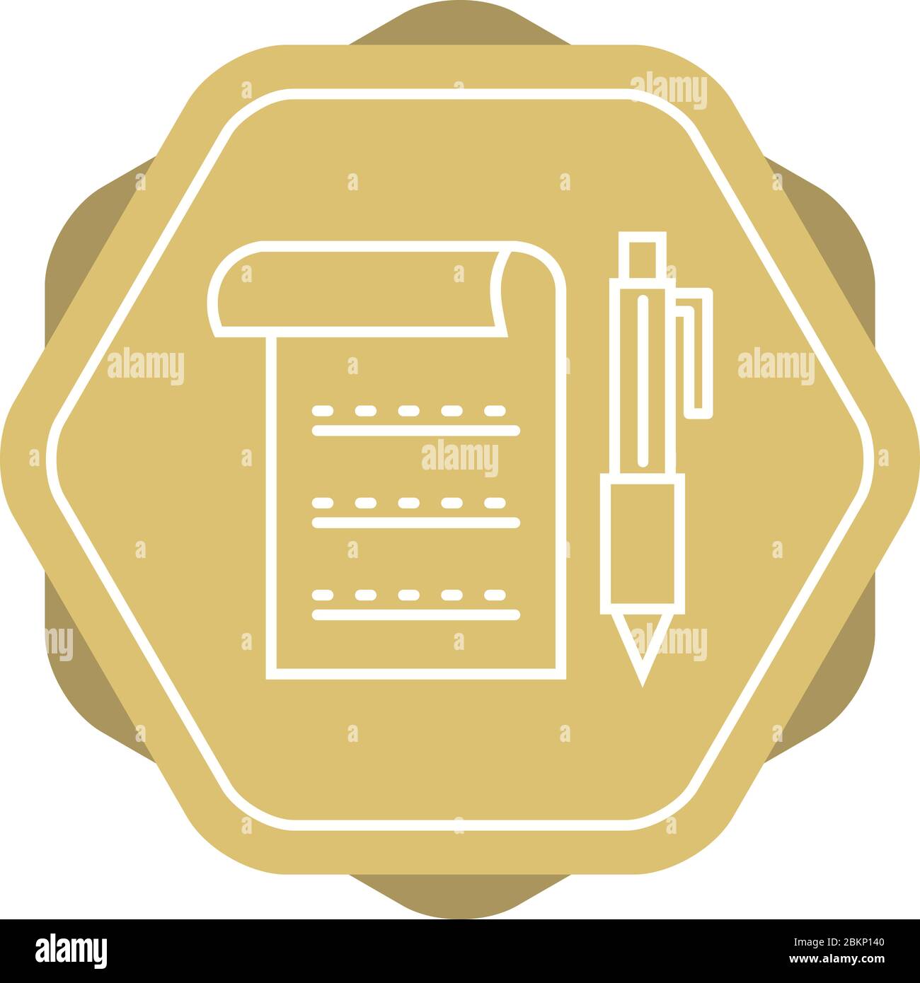 Beautiful write report vector line icon Stock Vector Image & Art - Alamy