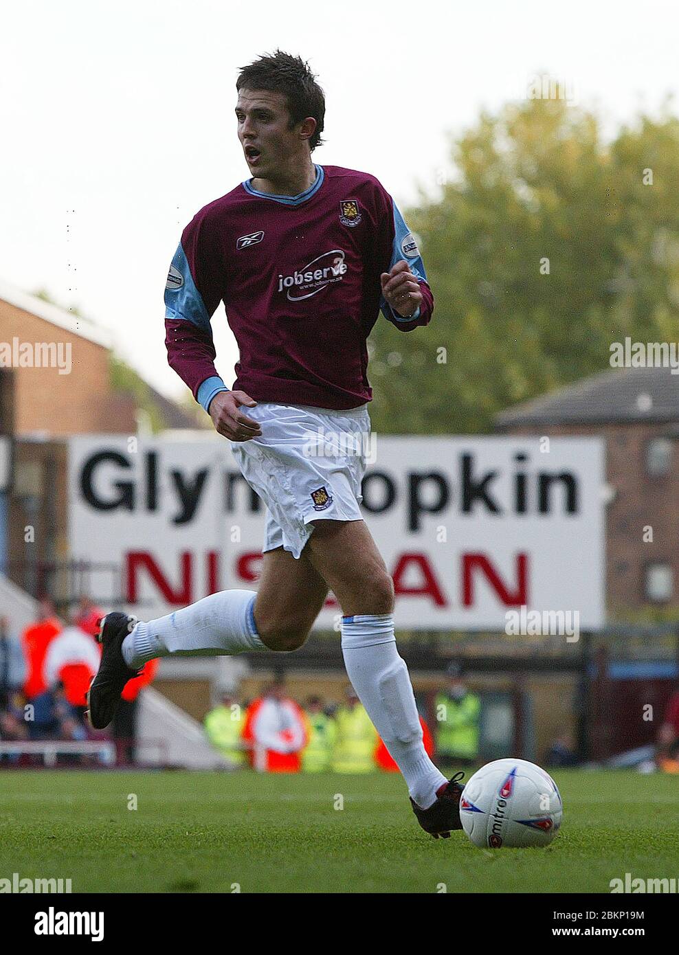 LONDON, United Kingdom, OCTOBER18: Michael Carrick of West Ham United in action  during Nationwide 1 between West Ham United and Burnley at Boleyn Gro Stock Photo