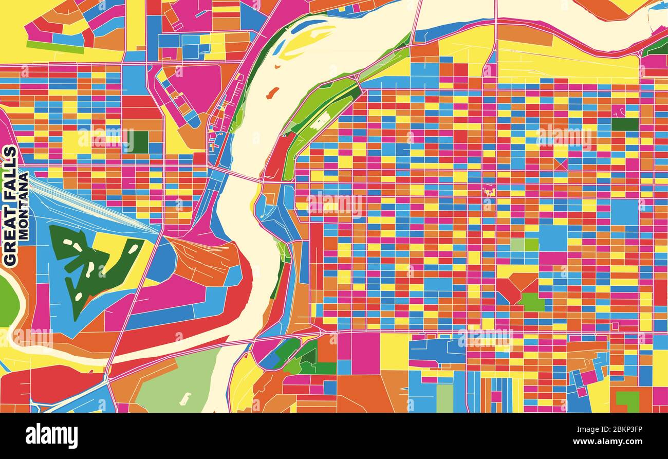 Great falls montana Stock Vector Images Alamy