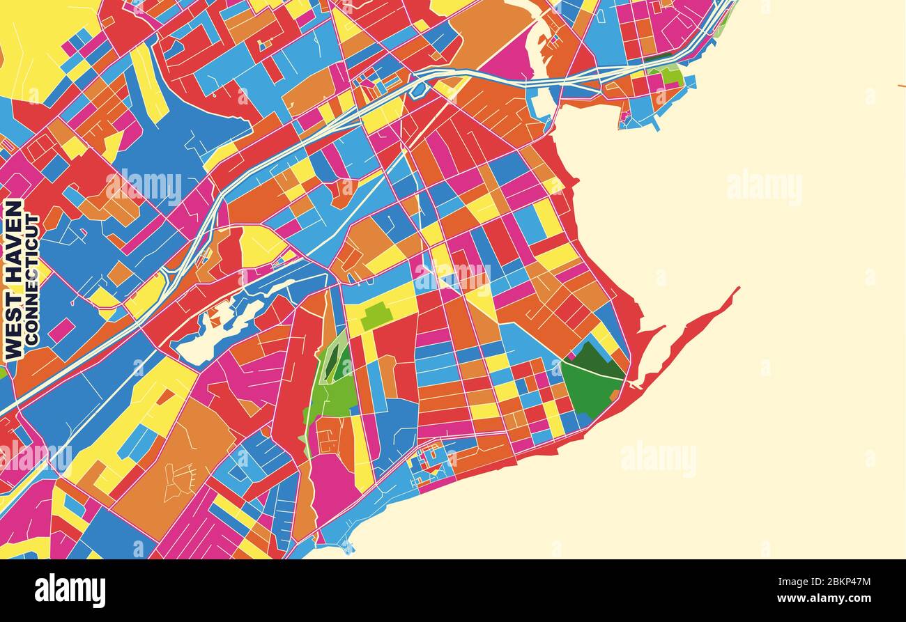 West haven map Stock Vector Images - Alamy