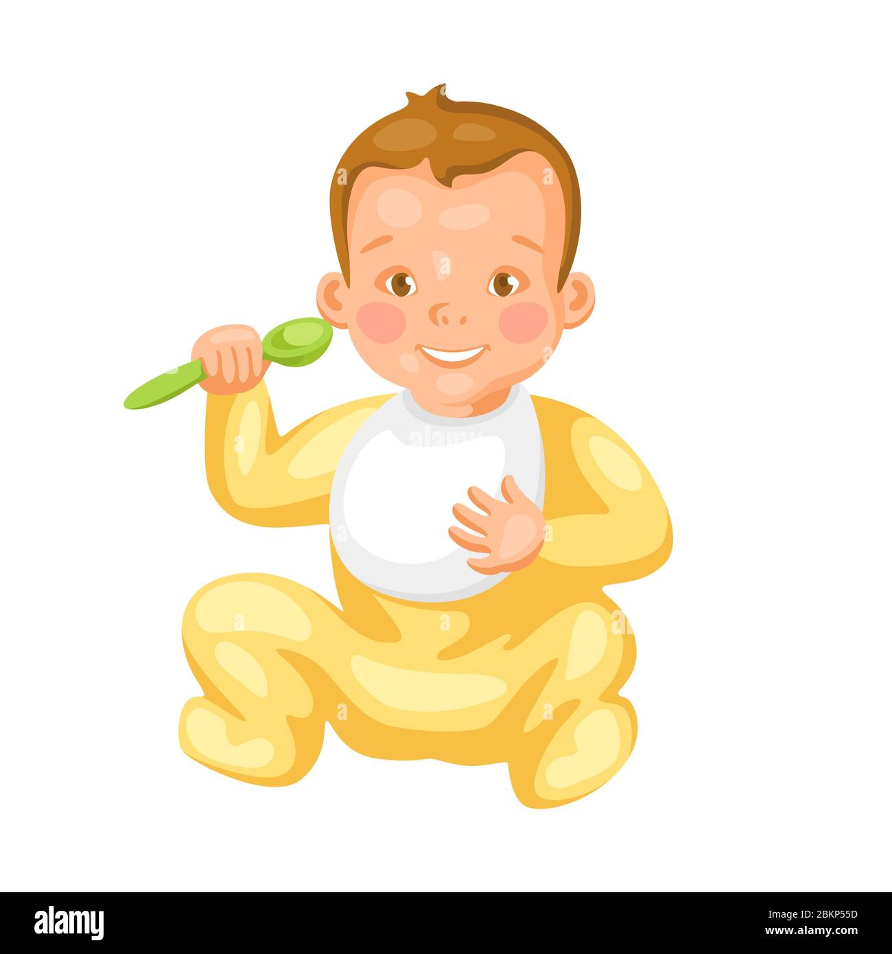 illustration-of-cute-little-baby-with-spoon-stock-vector-image-art