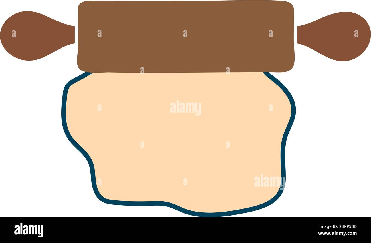 rolling pin flat style icon vector design Stock Vector