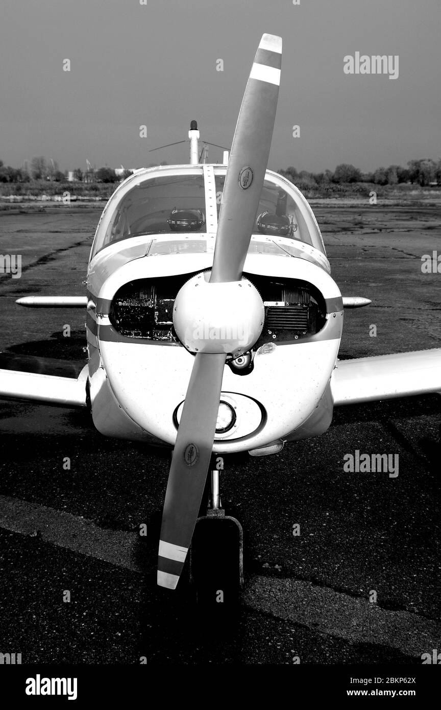 Classic aerobatic aircraft Black and White Stock Photos & Images - Alamy