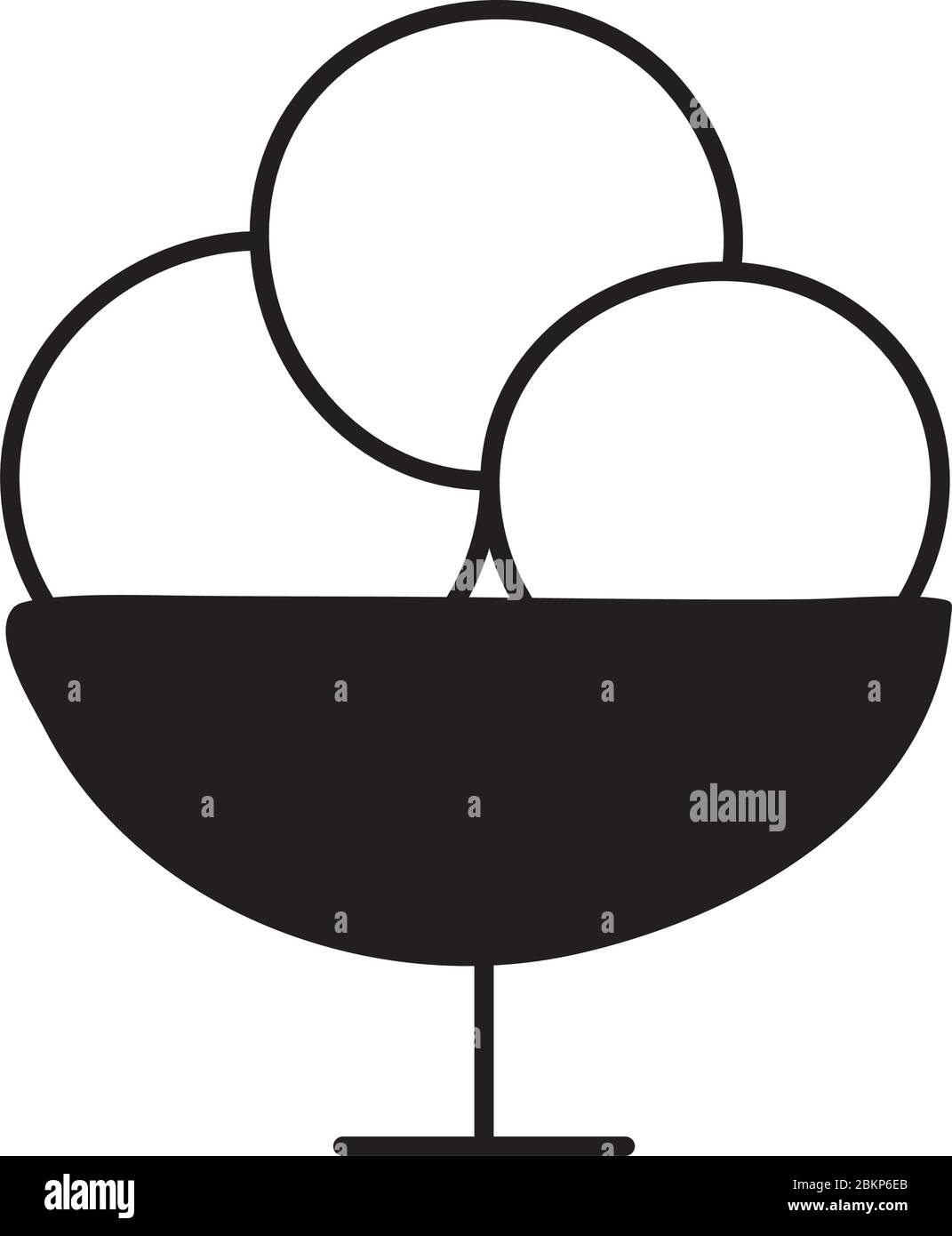 Isolated ice cream cup silhouette style icon vector design Stock Vector ...