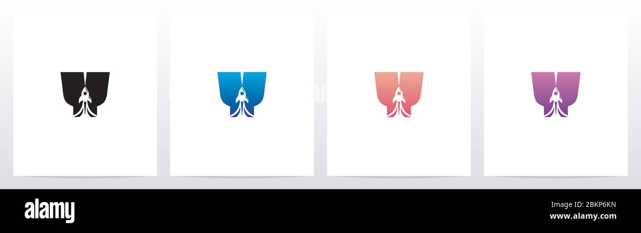 Rocket Launch On Letter Logo Design Y Stock Vector