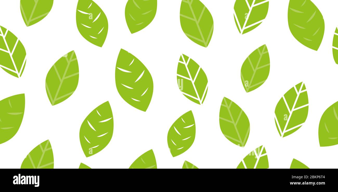 Seamless pattern from green leaves. Ecological concept and environment ...
