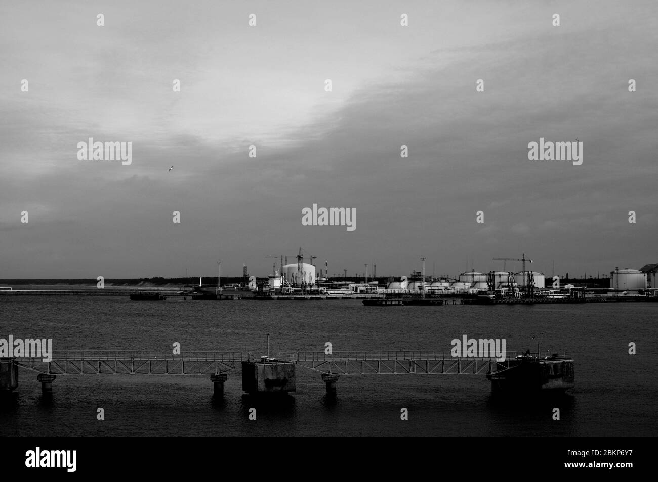 Image showcasing Industrial area in the Port Stock Photo - Alamy