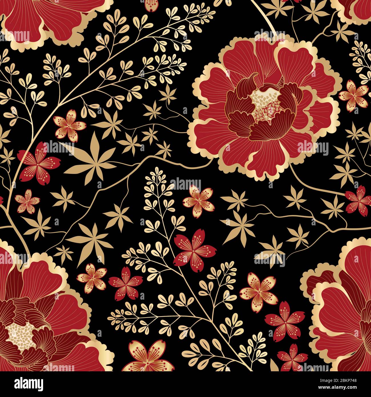 Floral seamless pattern. Flower background. Flourish ornamental tile wallpaper with flowers in far east oriental style Stock Vector Image & Art - Alamy Floral seamless pattern. Flower background. Flourish ornamental tile wallpaper with flowers in far east oriental style Stock Vector Image & Art - Alamy
