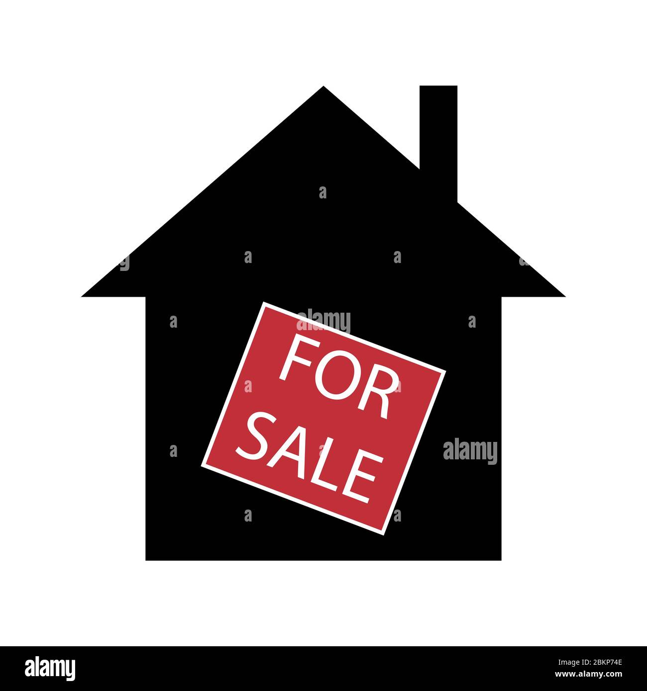 House for sale, minimalist vector illustration symbol Stock Vector
