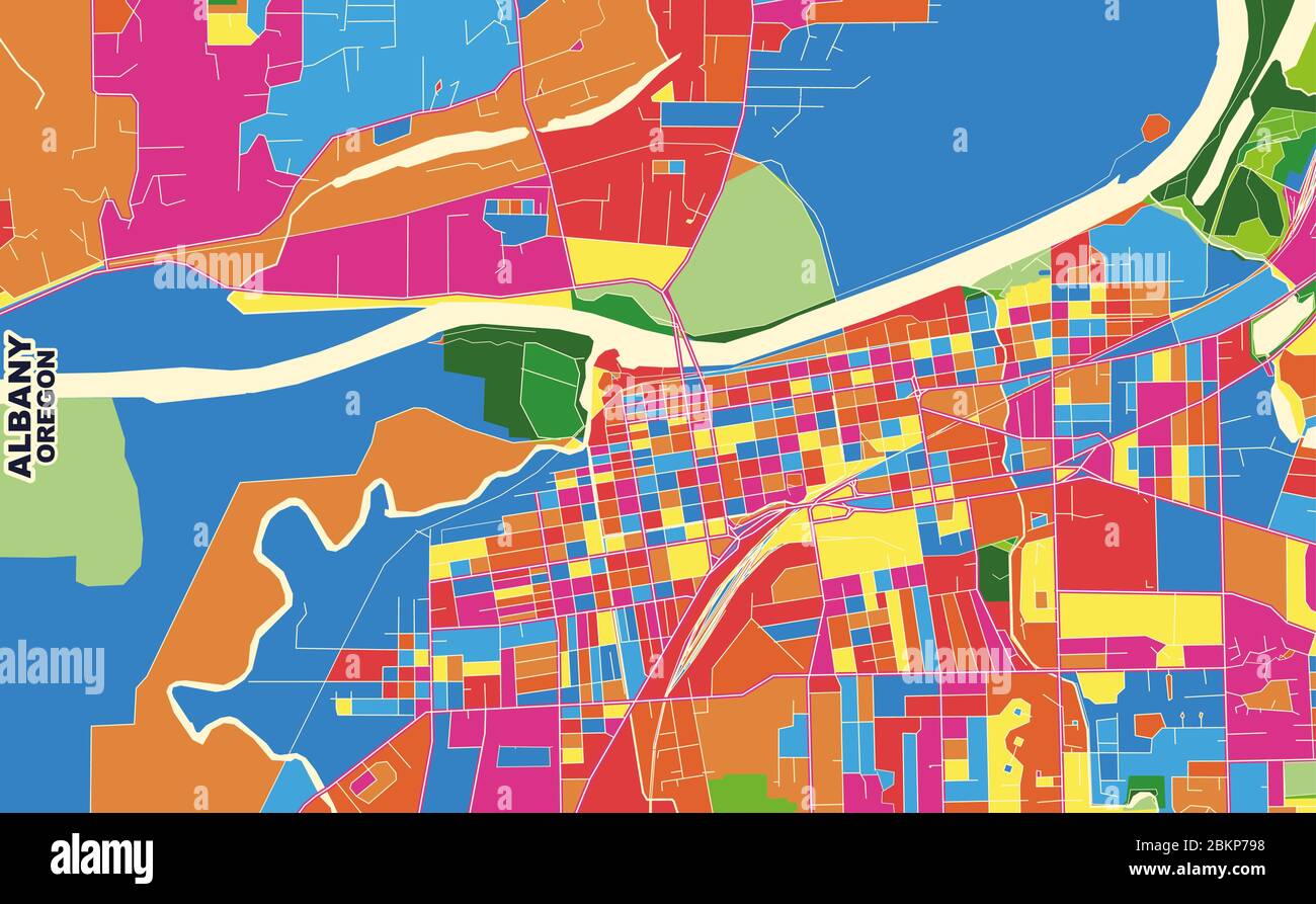 Map of albany oregon Stock Vector Images - Alamy