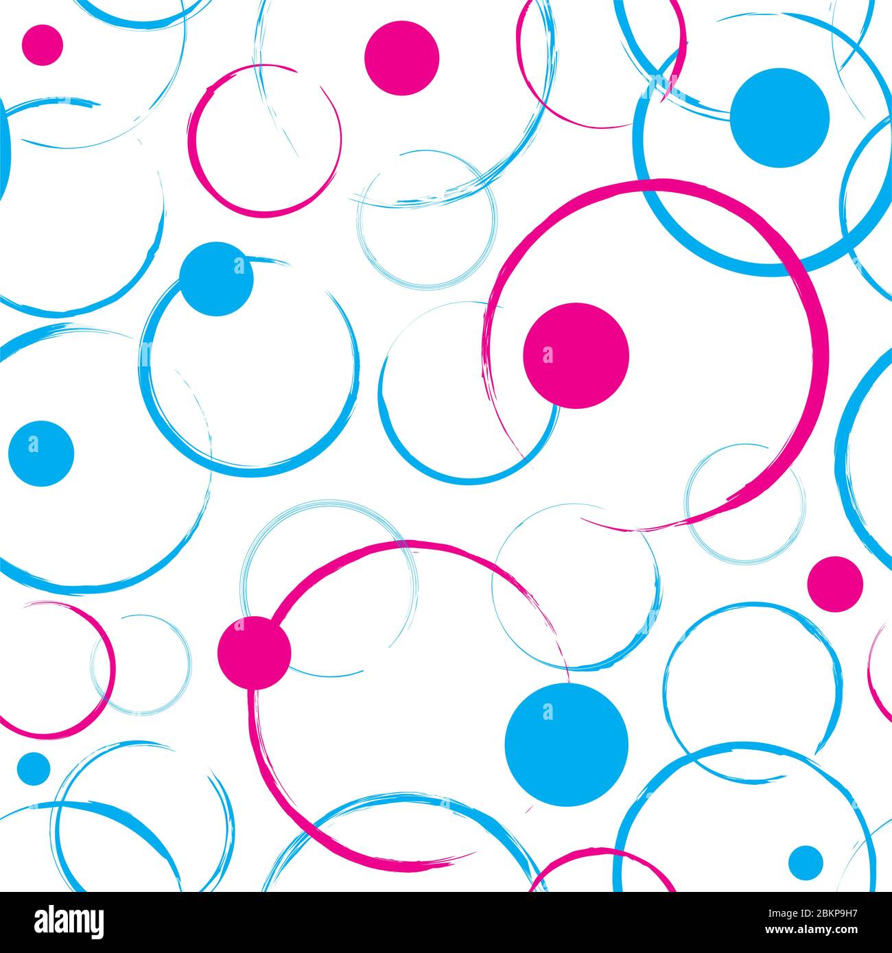 Seamless pattern with abstract circles in vector EPS8 format, includes pattern swatch. Stock Vector