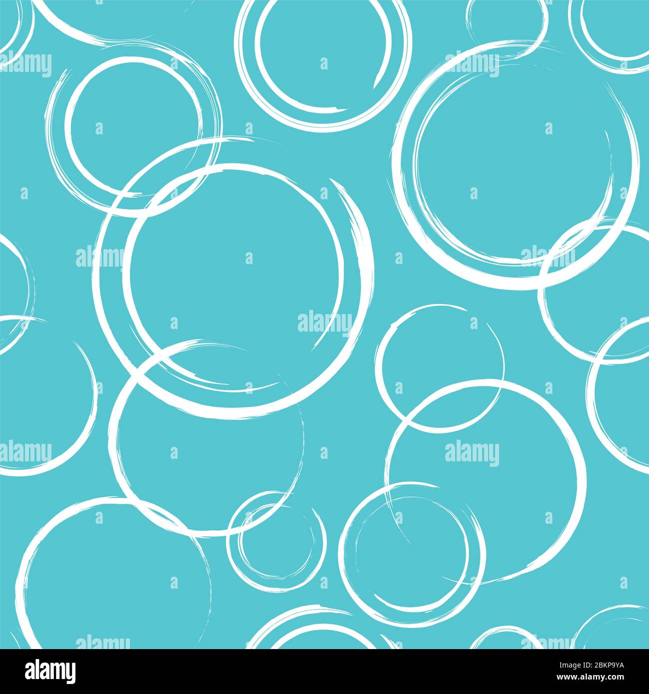 Seamless pattern. Abstract white circles on blue background. Seamless texture in vector EPS8 format, includes pattern swatch. Stock Vector