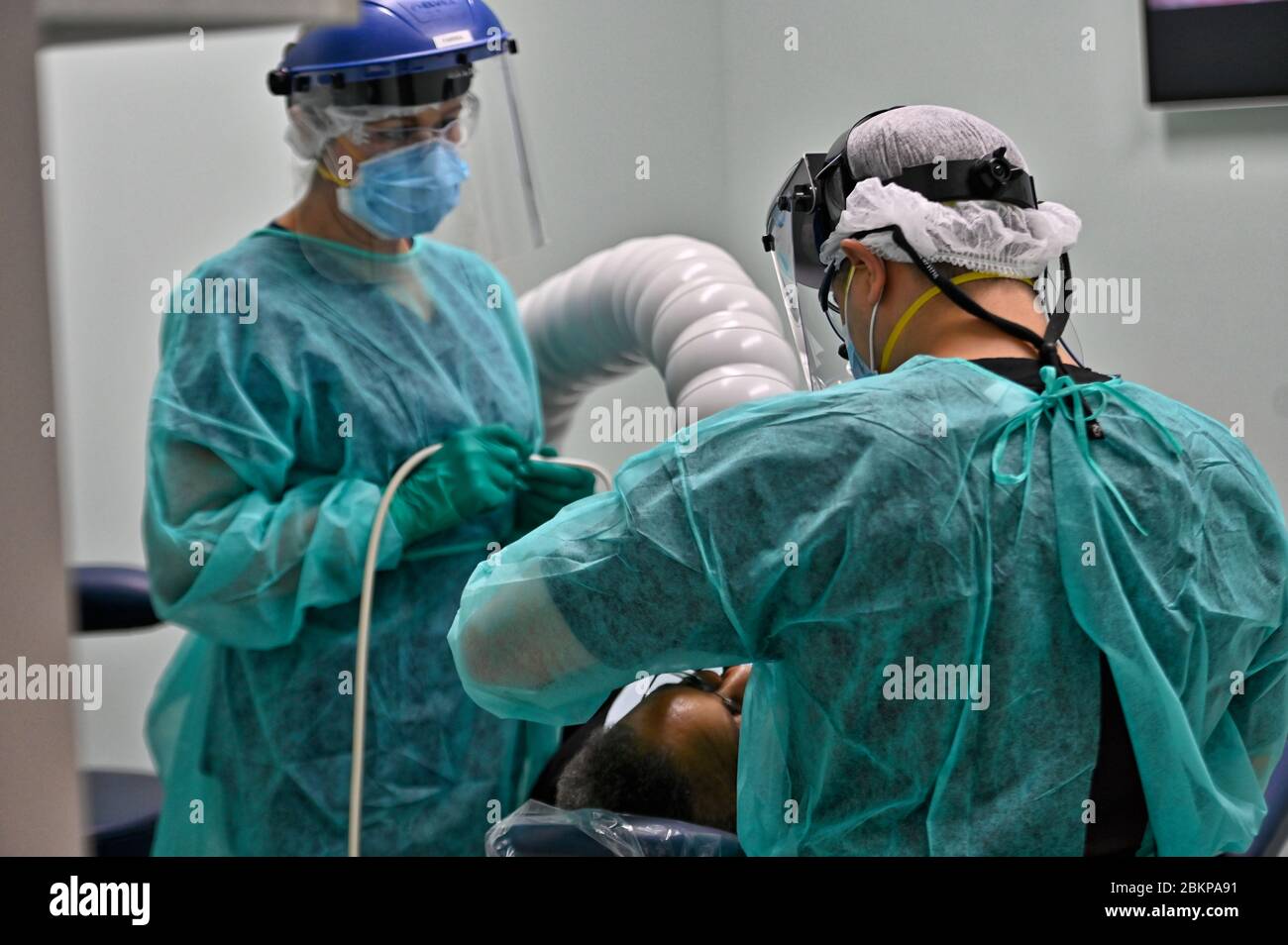 UNITED STATES May 5, 2020 In full PPE gear Dr. Marcus Hoang, DDS and