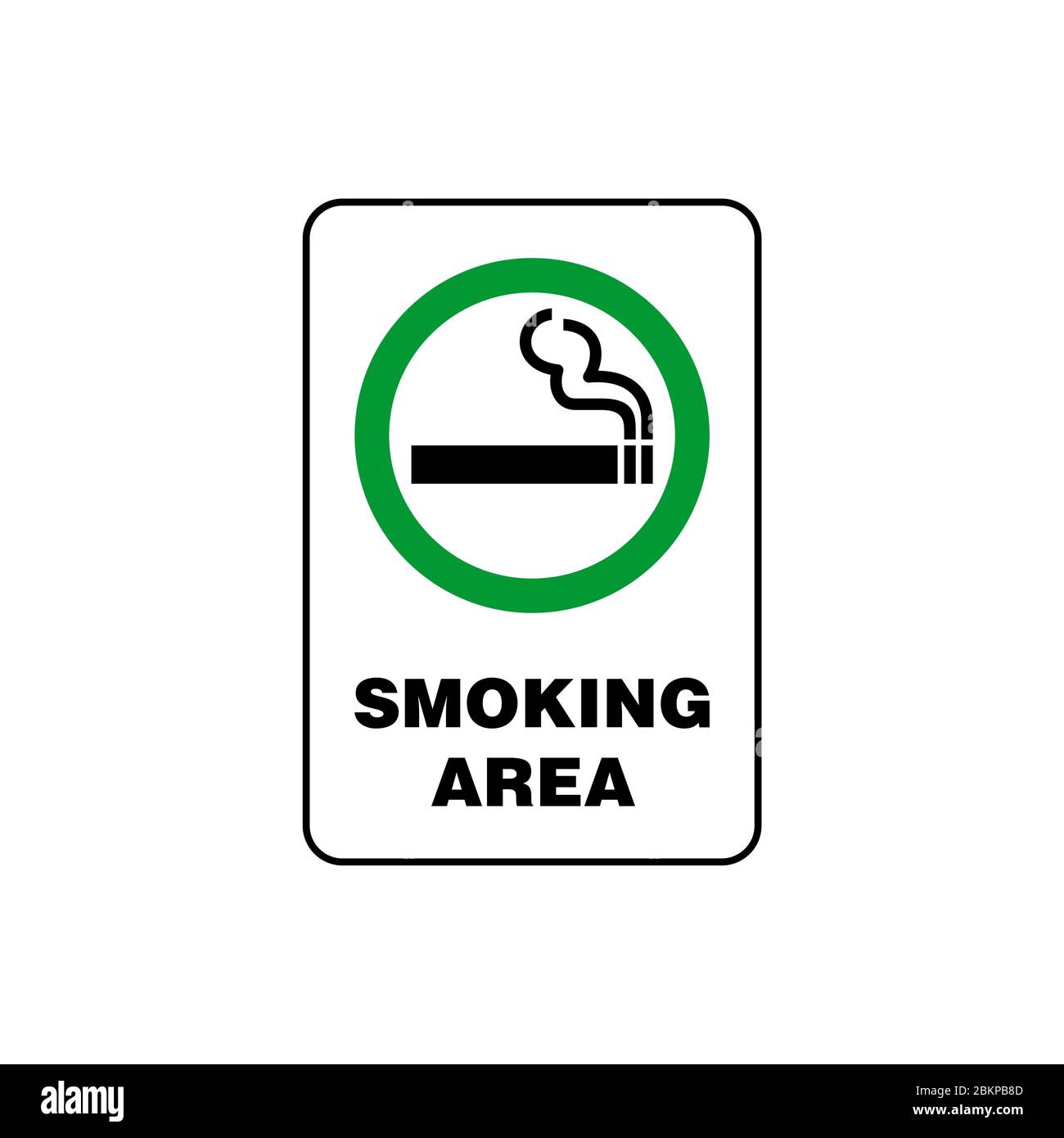 Smoking Area Signage Vector Illustration Design. Vector EPS 10 Stock