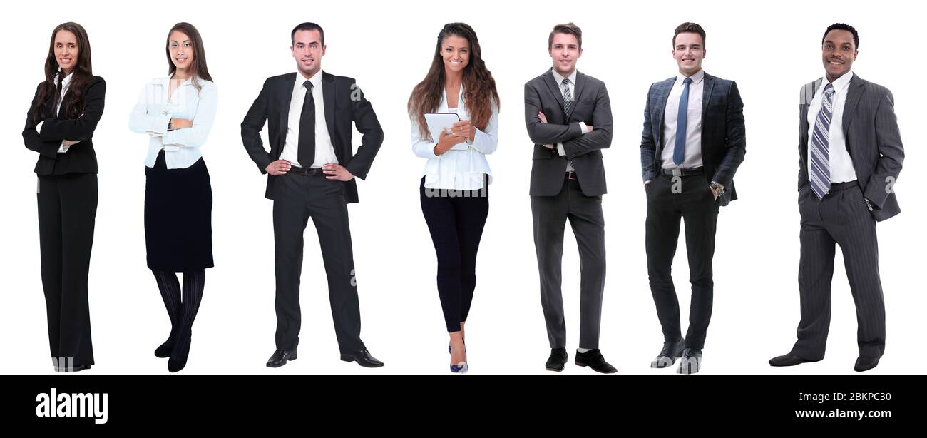 group of successful business people standing in a row Stock Photo - Alamy