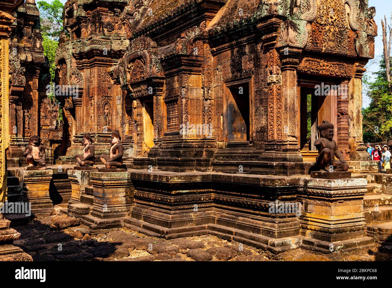 Banteay Srey Temple, Angkor Wat Temple Complex, Siem Reap, Cambodia. Stock Photo