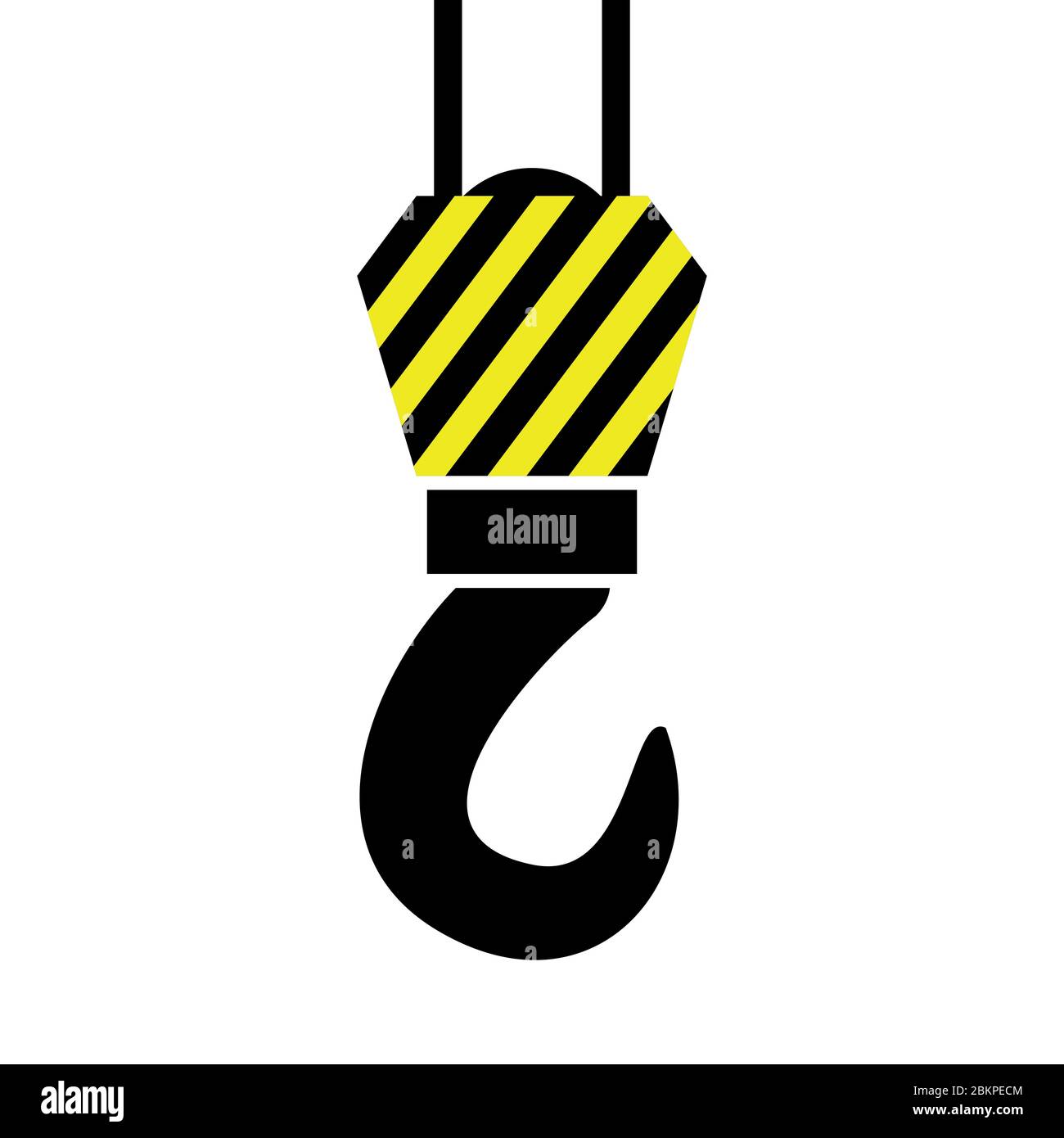 Crane hook, minimalist vector illustration symbol Stock Vector