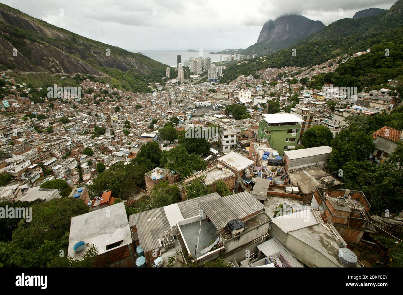 POLICE OPERATION IN RIO FAVELA Stock Photo