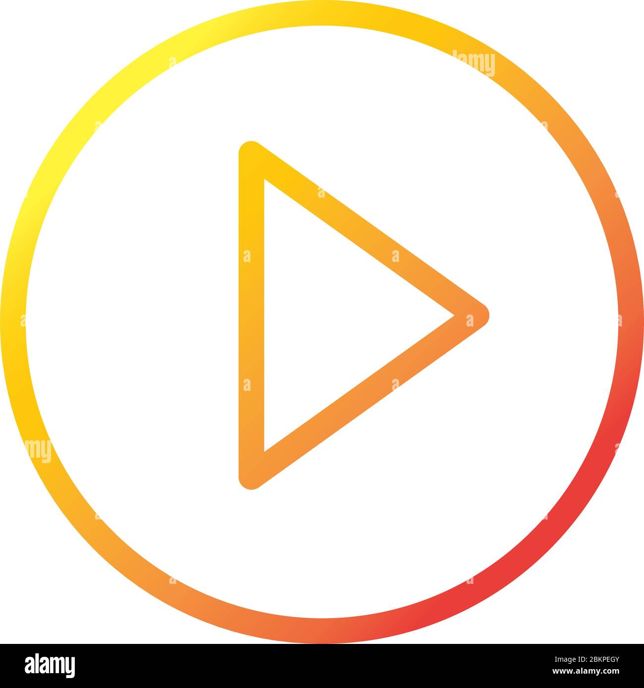 video player button internet web technology interface vector illustration gradient style icon Stock Vector