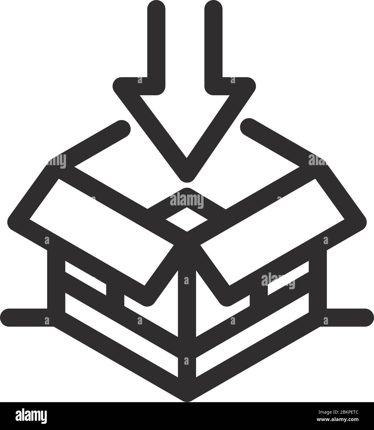 delivery cargo service logistic cardboard box ordering online vector