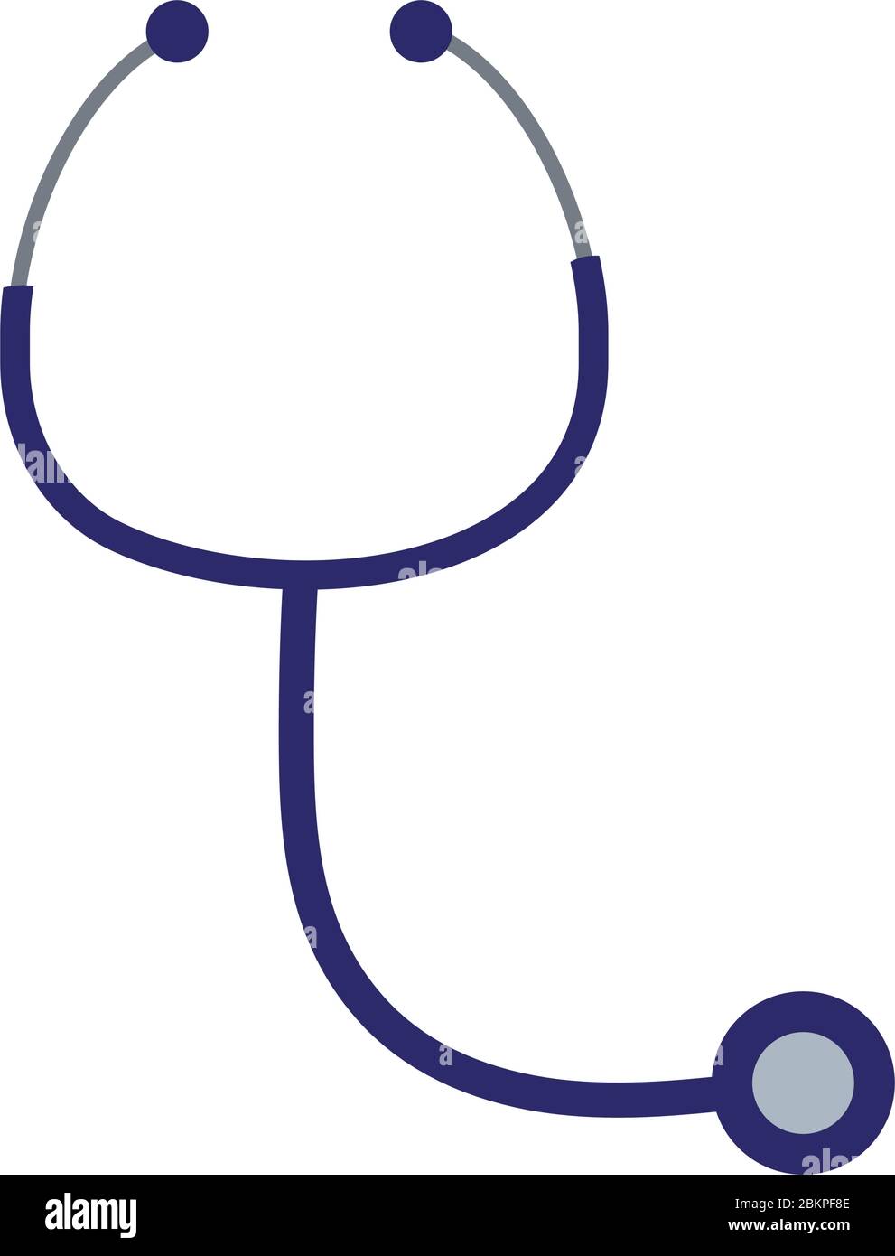 stethoscope medical equipment diagnostic isolated icon vector ...