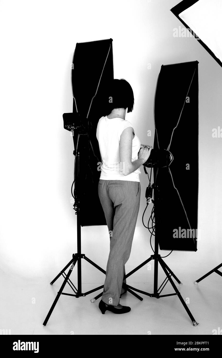 Proffesional photography studio flash light Stock Photo Alamy