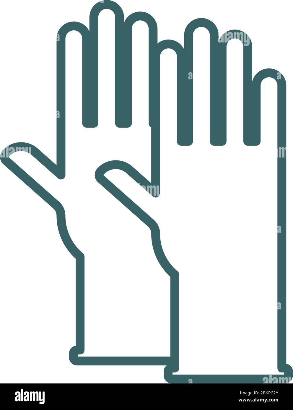 rubber gloves line style icon Stock Vector Image & Art - Alamy