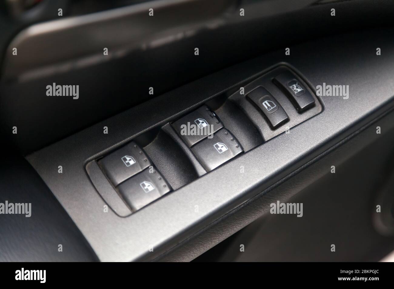 The control buttons for opening and closing windows of doors and ...