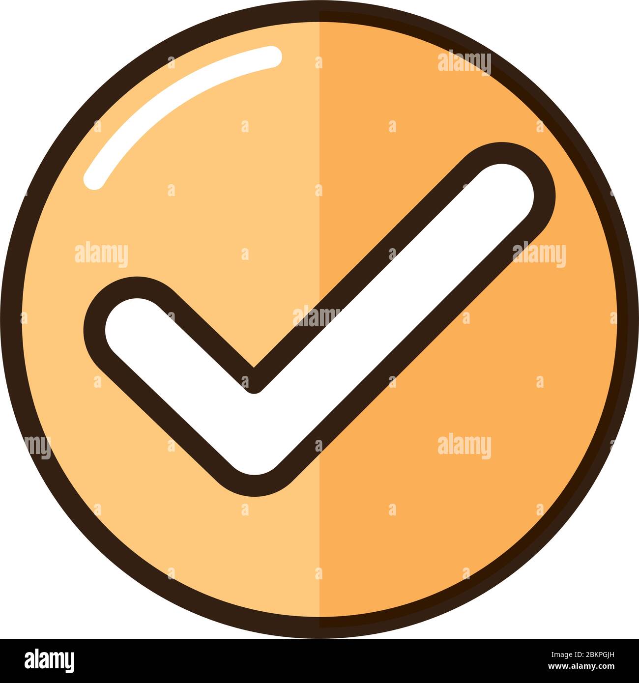 approve mark internet web technology interface vector illustration line ...