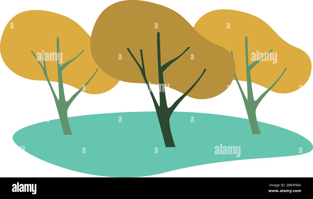 trees plants nature isolated icons Stock Vector Image & Art - Alamy
