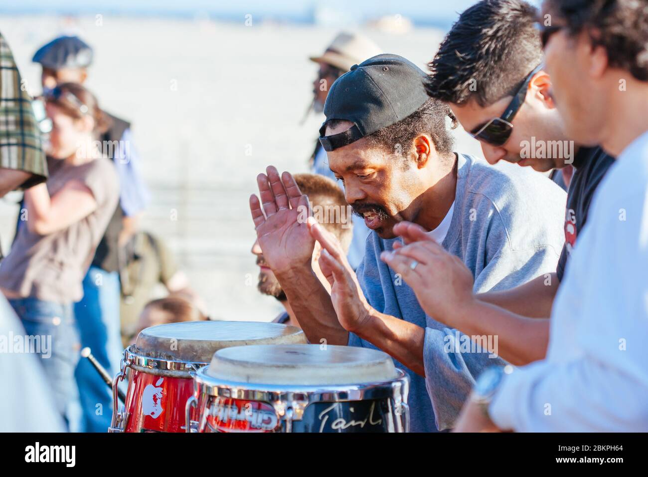 Venice Beach Drum Circle USA Stock Photo Alamy