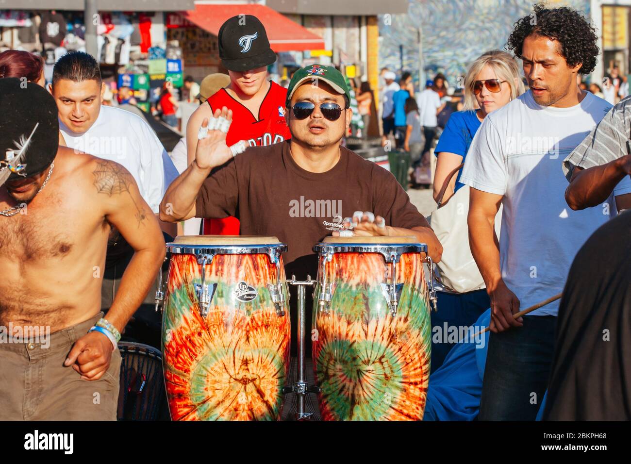 Venice Beach Drum Circle USA Stock Photo Alamy
