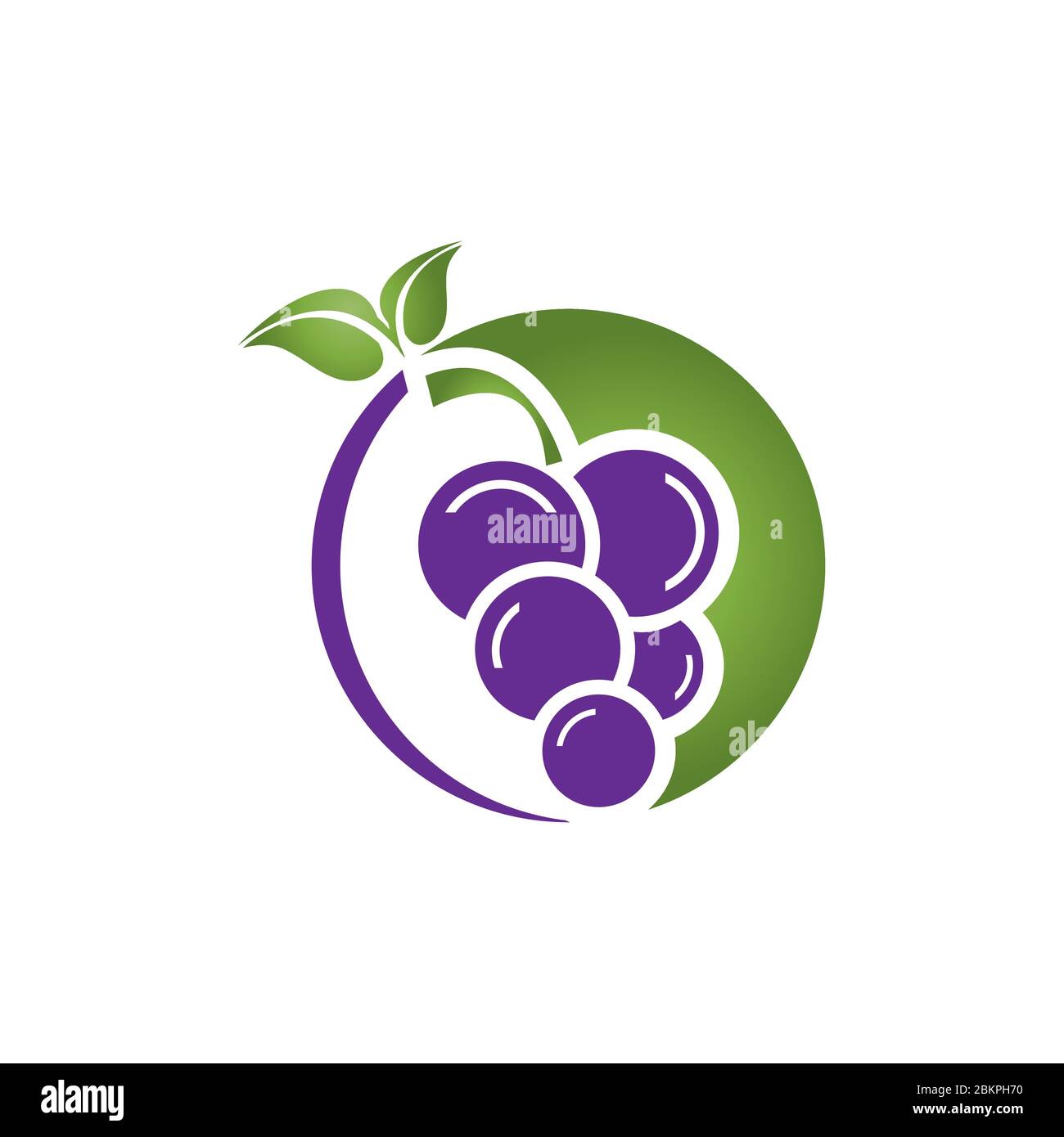 Grapes logo template vector icon illustration design Stock Vector Image