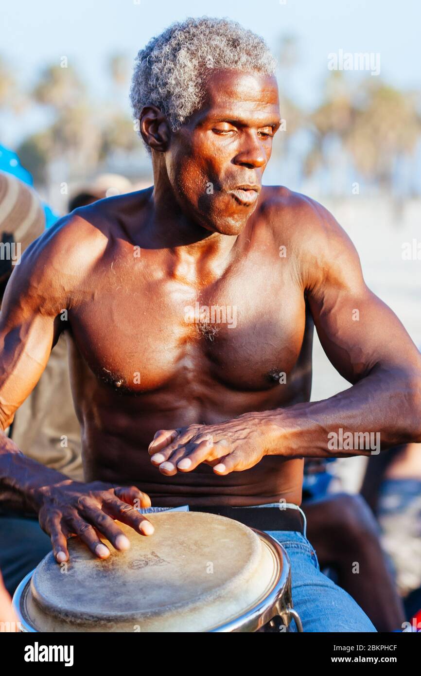 Venice Beach Drum Circle USA Stock Photo Alamy
