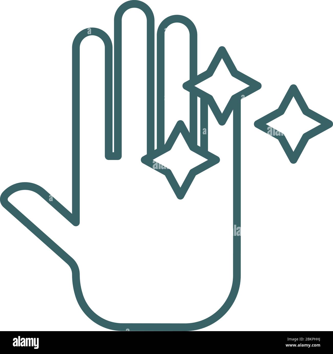 hand clean line style icon Stock Vector Image & Art - Alamy