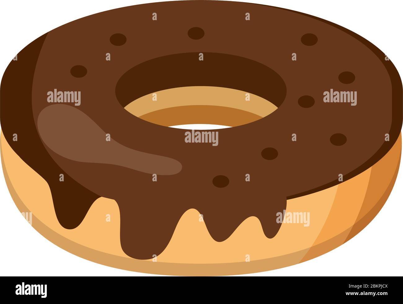 sweet donut dessert food vector illustration flat style icon Stock ...