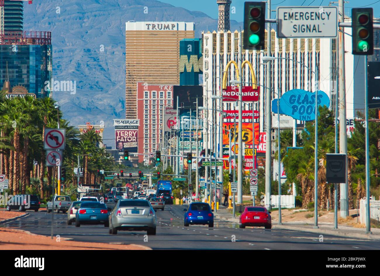 Las Vegas Nevada,US,October 1,2009.View of The Strip in Las Vegas.Credit:Mario Beauregard/Alamy News Stock Photo