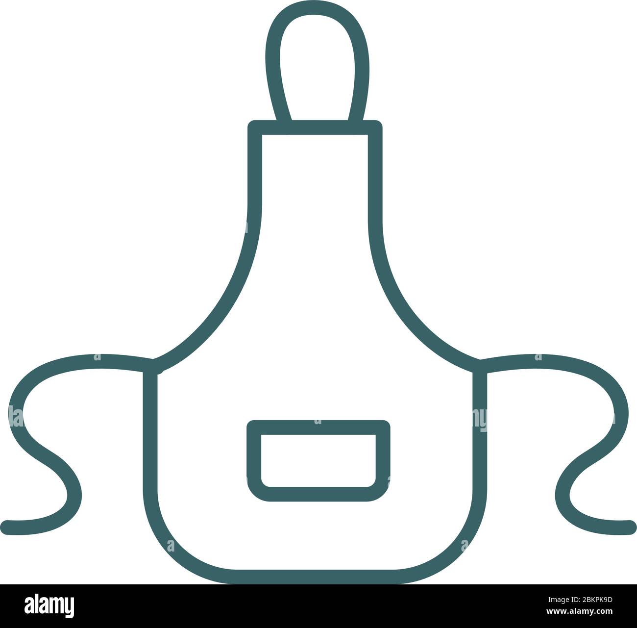 kitchen aprom line style icon Stock Vector