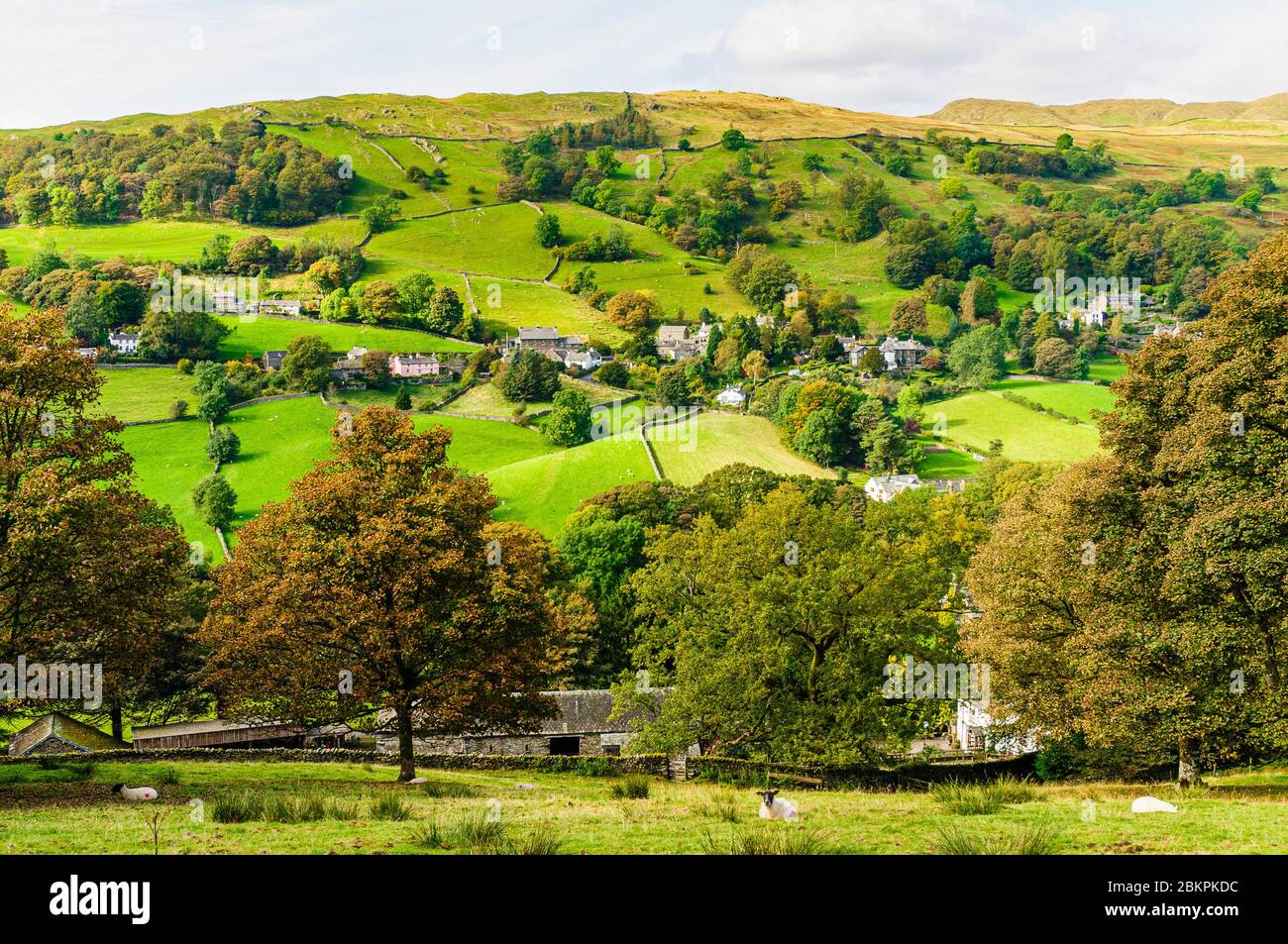 The village of Troutbeck in the Lake District Stock Photo