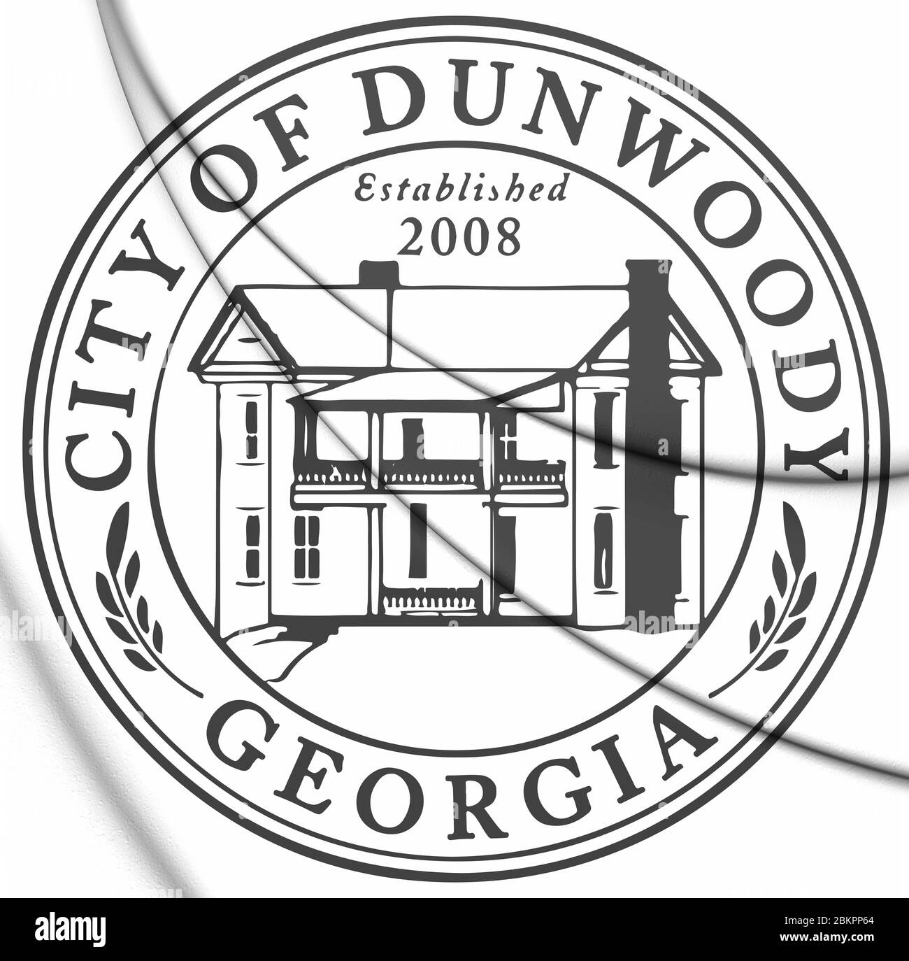 3D Seal of Dunwoody (Georgia), USA. 3D Illustration. Stock Photo