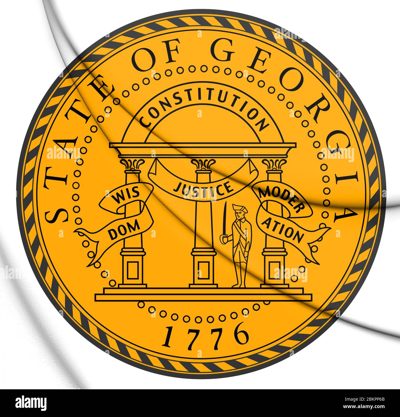 3D Seal of Georgia, USA. 3D Illustration. Stock Photo