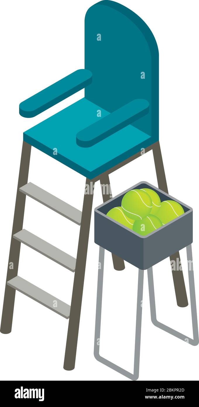 Tennis camp icon, isometric style Stock Vector