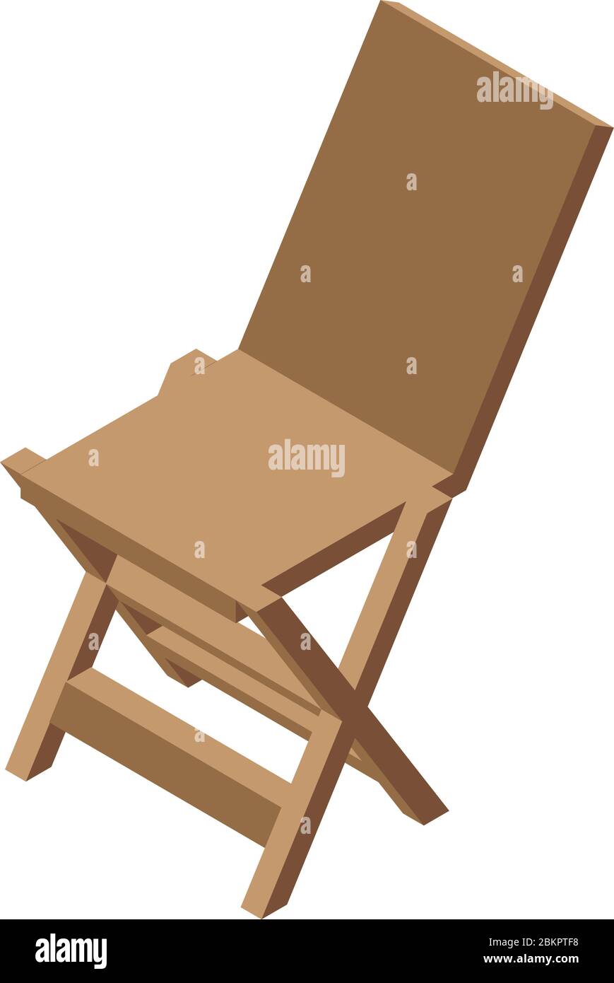 Folding wood chair icon, isometric style Stock Vector Image & Art - Alamy