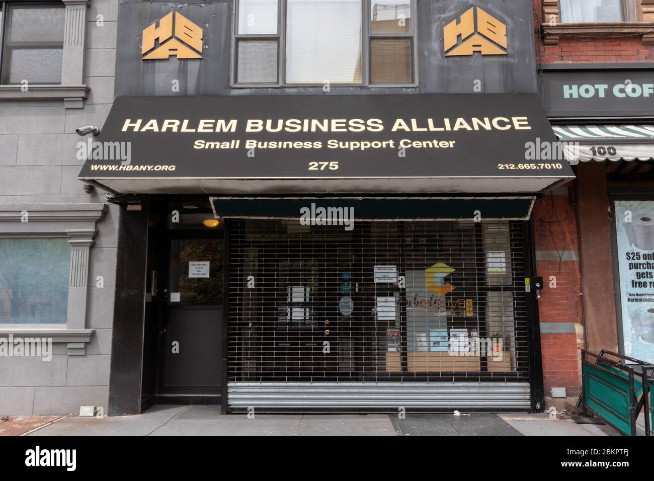 offices of the Harlem Business Alliance, a non-profit organization that advocates for the preservation and retention of the Harlem business community Stock Photo