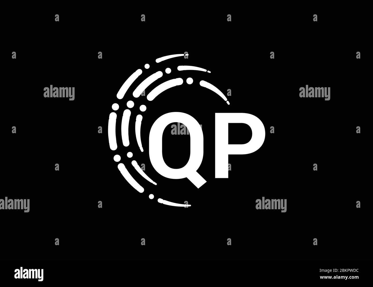 Initial Monogram Letter Q P Logo Design Vector Template. QP Letter Logo ...